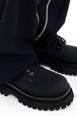 Men's High-End British Style Derby Shoes, Round Toe Leather, Thick-Soled, Height-Increasing, Trendy Formal Footwear