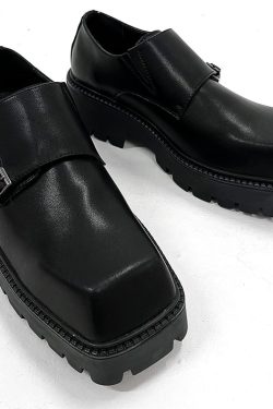 Men's High-End Leather Derby Shoes - Trendy British Style, Height Increasing, Square Toe, Perfect for Formal & High Street Looks