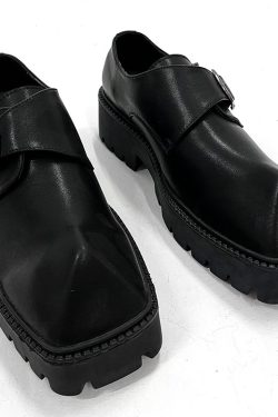 Men's High-End Leather Derby Shoes - Trendy British Style, Height Increasing, Square Toe, Perfect for Formal & High Street Looks