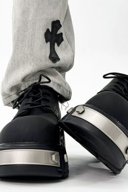 Men's High-End Round-Toe Derby Shoes - Thick-Soled Leather Footwear, Functional British Style, Height-Increasing Design