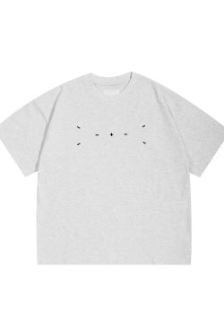 Men's Japanese Minimalist Short-Sleeve T-Shirt with Sewing Embroidery - 320g American Heavyweight Casual Trendy Wear