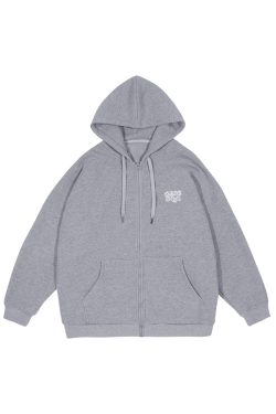 Men's Japanese-Style Fleece-Lined Hooded Sweatshirt, Loose Fit Solid Color Jacket for Autumn and Winter, Versatile City Style