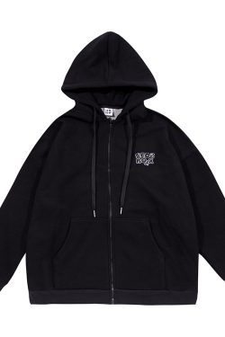 Men's Japanese-Style Fleece-Lined Hooded Sweatshirt, Loose Fit Solid Color Jacket for Autumn and Winter, Versatile City Style