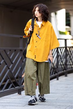 Men's Japanese-Style Summer Loose Nine-Point Cargo Pants, Minimalist Versatile Wide-Leg Design, Lightweight Fashion for Y2K and Casual Wear