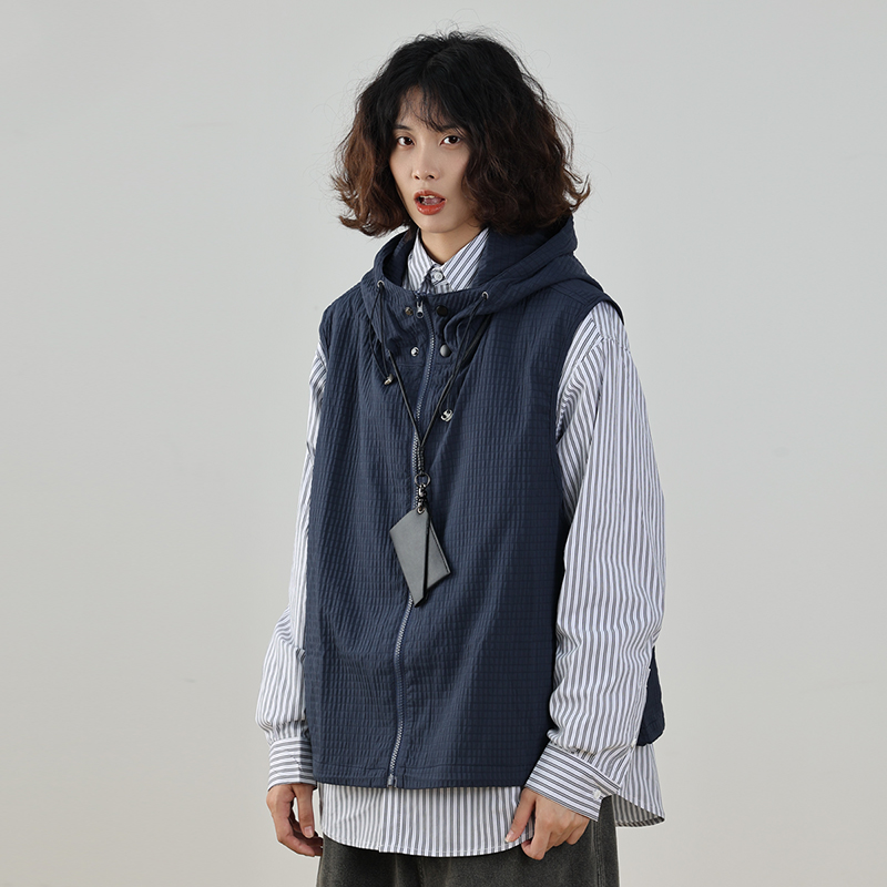 Men's Japanese Style Thin Hooded Vest - Versatile Outdoor Work Jacket for Couples, Trendy Fashion Essential Men's Japanese Style Thin Hooded Vest - Versatile Outdoor Work Jacket for Couples, Trendy Fashion Essential