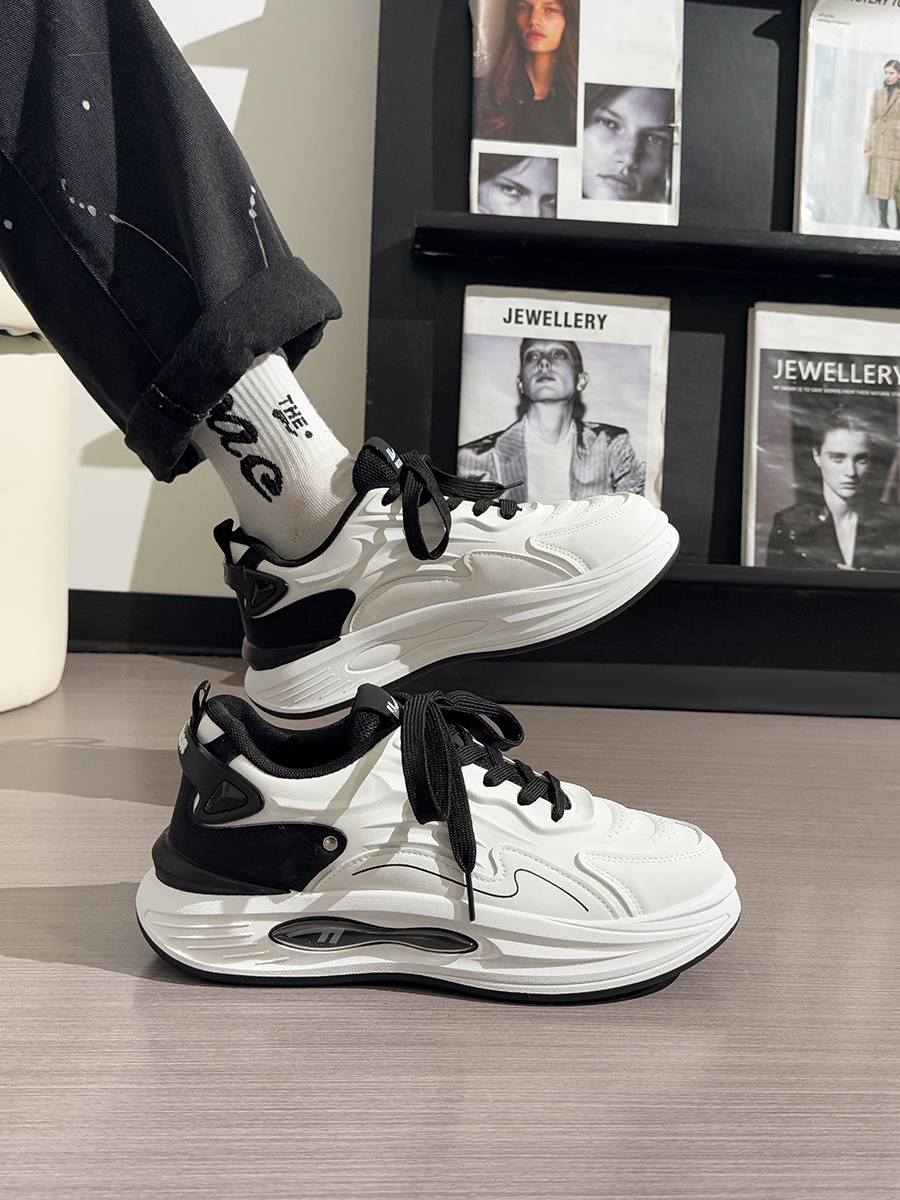 Men's Korean Style Casual Sports Shoes - Versatile Soft-Soled White Sneakers for Spring - Trendy Niche Footwear Men's Korean Style Casual Sports Shoes - Versatile Soft-Soled White Sneakers for Spring - Trendy Niche Footwear