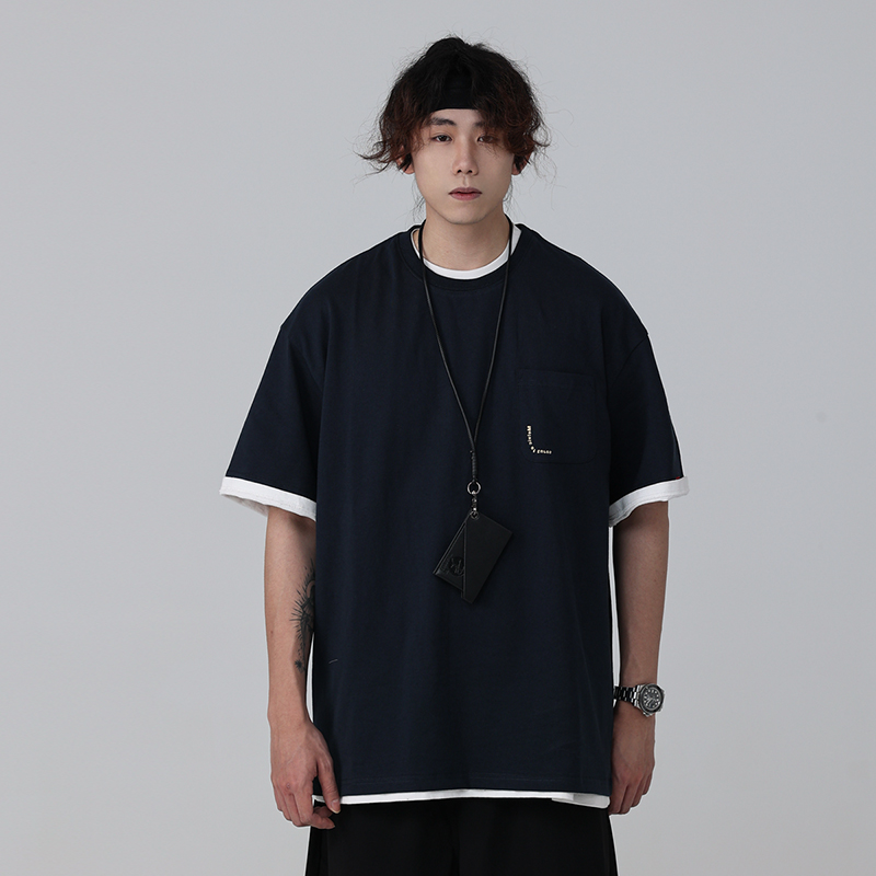 Men's Loose Round Neck Short-Sleeve T-Shirt with 'Sunset in the West' Outdoor Element Print - Casual Couple Top, Y2K Style Men's Loose Round Neck Short-Sleeve T-Shirt with 'Sunset in the West' Outdoor Element Print - Casual Couple Top, Y2K Style