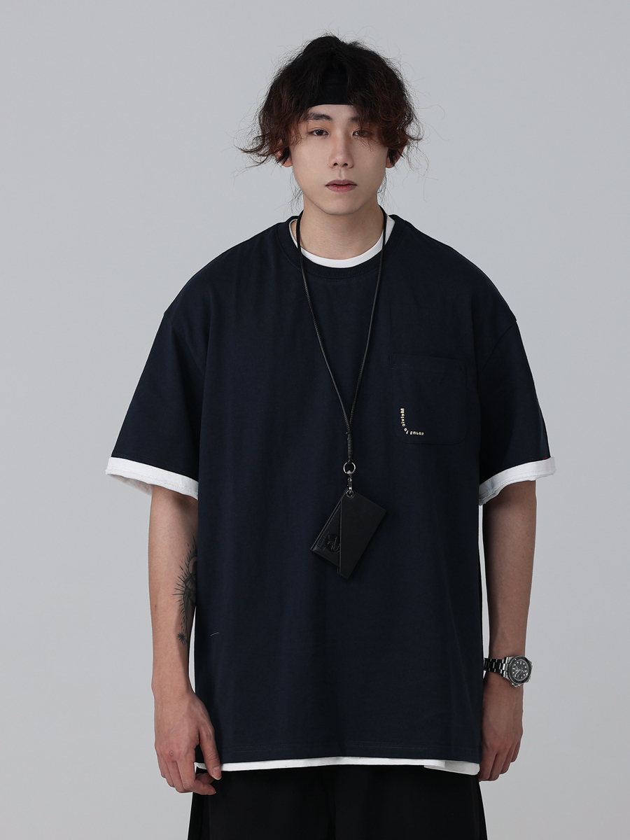 Men's Loose Round Neck Short-Sleeve T-Shirt with 'Sunset in the West' Outdoor Element Print - Casual Couple Top, Y2K Style Men's Loose Round Neck Short-Sleeve T-Shirt with 'Sunset in the West' Outdoor Element Print - Casual Couple Top, Y2K Style