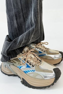 Men's Mech Black Rattlesnake Dad Shoes - Retro 90s Warrior Sports Sneakers for Couples, Stylish Running Footwear, National Trend