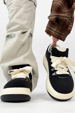 Men's Niche Puff Sneakers - American Retro Thick-Soled Shoes, Ugly-Cute Big-Head Design, Trendy Height-Increasing Footwear