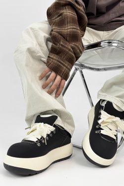 Men's Niche Puff Sneakers - American Retro Thick-Soled Shoes, Ugly-Cute Big-Head Design, Trendy Height-Increasing Footwear