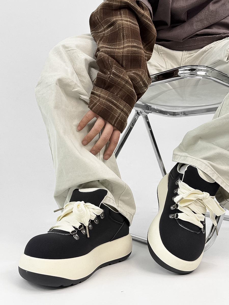 Men's Niche Puff Sneakers - American Retro Thick-Soled Shoes, Ugly-Cute Big-Head Design, Trendy Height-Increasing Footwear Men's Niche Puff Sneakers - American Retro Thick-Soled Shoes, Ugly-Cute Big-Head Design, Trendy Height-Increasing Footwear