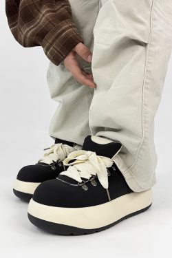 Men's Niche Puff Sneakers - American Retro Thick-Soled Shoes, Ugly-Cute Big-Head Design, Trendy Height-Increasing Footwear