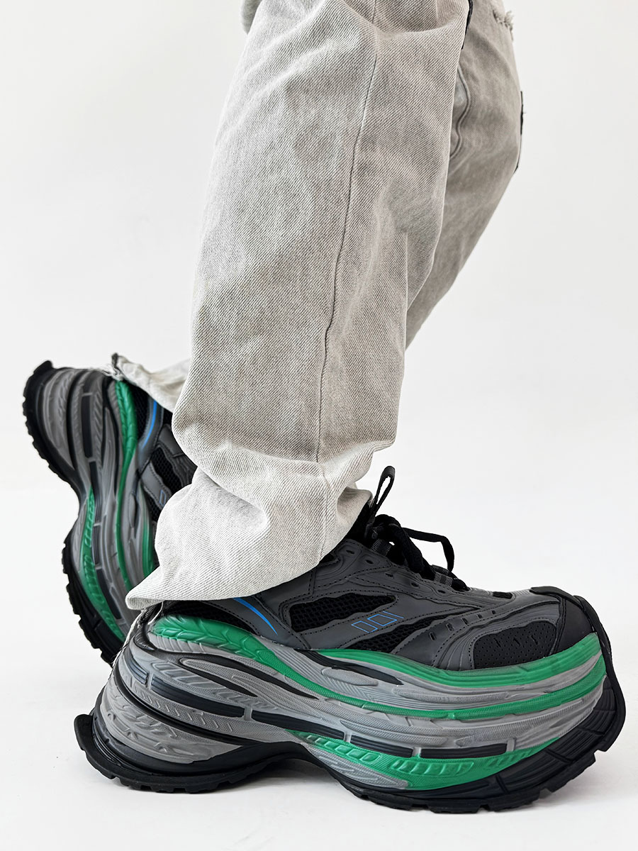 Men's Paris Black Knight Dad Shoes - Retro Thick-Soled Height-Increasing Sports Sneakers for Couples - Trendy European Style Men's Paris Black Knight Dad Shoes - Retro Thick-Soled Height-Increasing Sports Sneakers for Couples - Trendy European Style