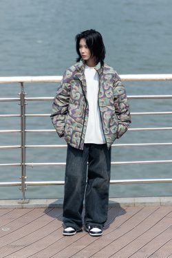 Men's Retro Gradient Washed Denim Pants - Loose Straight Wide-Leg Trousers for Autumn - American Streetwear Style