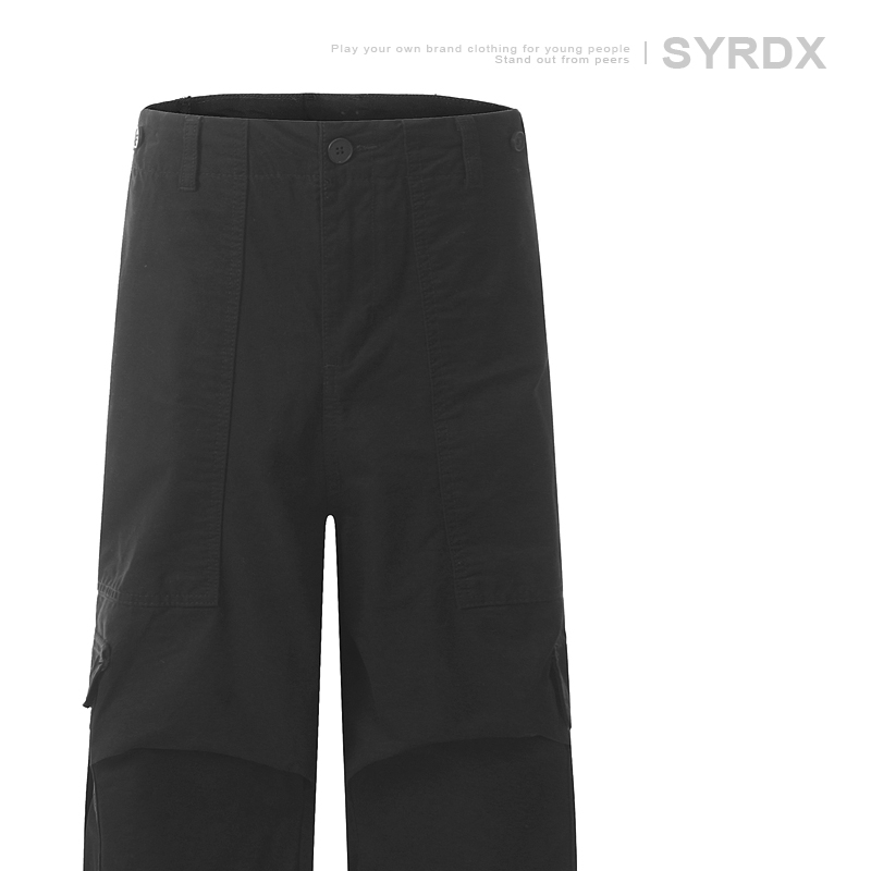 Men's Retro Wide-Leg Pleated Casual Pants with Large Pockets - Loose Straight American Style Trousers Men's Retro Wide-Leg Pleated Casual Pants with Large Pockets - Loose Straight American Style Trousers