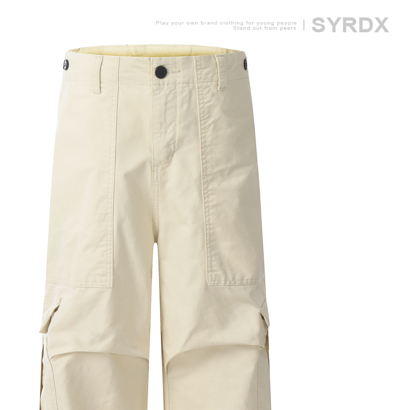 Men's Retro Wide-Leg Pleated Casual Pants with Large Pockets - Loose Straight American Style Trousers Men's Retro Wide-Leg Pleated Casual Pants with Large Pockets - Loose Straight American Style Trousers