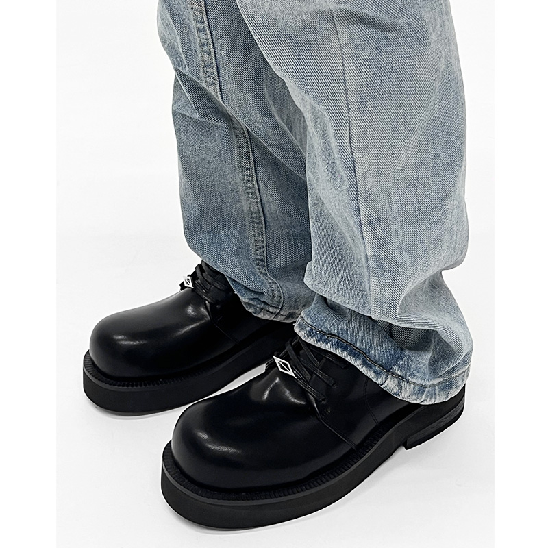 Men's Round-Toe Derby Shoes in Genuine Leather, High-End British Style, Trendy Thick-Soled, Height-Increasing Dress Shoes Men's Round-Toe Derby Shoes in Genuine Leather, High-End British Style, Trendy Thick-Soled, Height-Increasing Dress Shoes