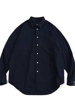 Men's Spring Japanese Retro Loose Shirt - Draped Solid Color Casual Fashion Top