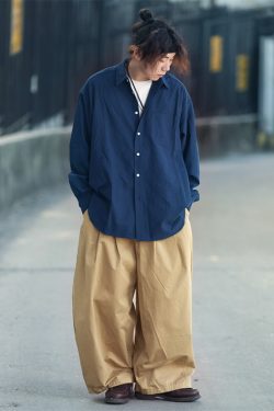 Men's Spring Japanese Retro Loose Shirt - Draped Solid Color Casual Fashion Top