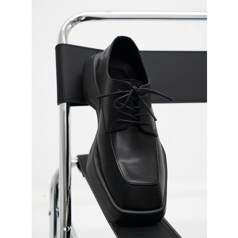 Men's Square-Toed Thick-Soled Derby Shoes - High-End British Style, Versatile Genuine Leather Business Casual Footwear Men's Square-Toed Thick-Soled Derby Shoes - High-End British Style, Versatile Genuine Leather Business Casual Footwear