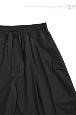 Men's Stylish Loose White Sports Shorts - Trendy City Boy Casual Five-Point Pants for Work & Play