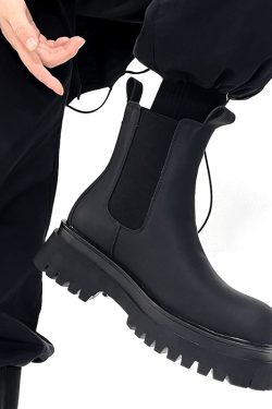 Men's Suede High-Top Chelsea Boots, Thick-Soled Martin Boots, Genuine Leather Motorcycle Boots, Trendy American Style Footwear