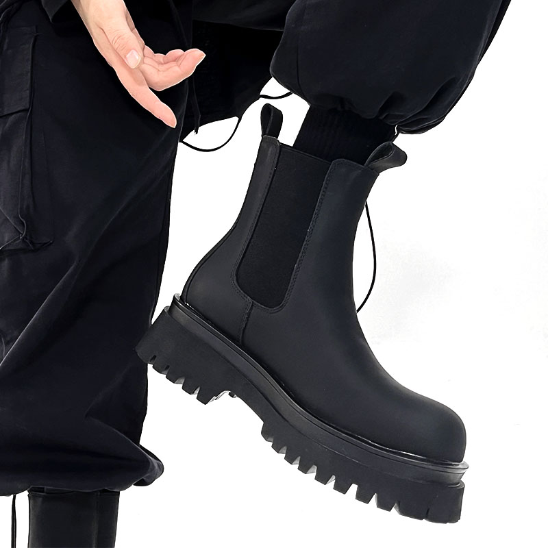 Men's Suede High-Top Chelsea Boots, Thick-Soled Martin Boots, Genuine Leather Motorcycle Boots, Trendy American Style Footwear Men's Suede High-Top Chelsea Boots, Thick-Soled Martin Boots, Genuine Leather Motorcycle Boots, Trendy American Style Footwear