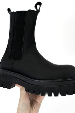 Men's Suede High-Top Chelsea Boots, Thick-Soled Martin Boots, Genuine Leather Motorcycle Boots, Trendy American Style Footwear