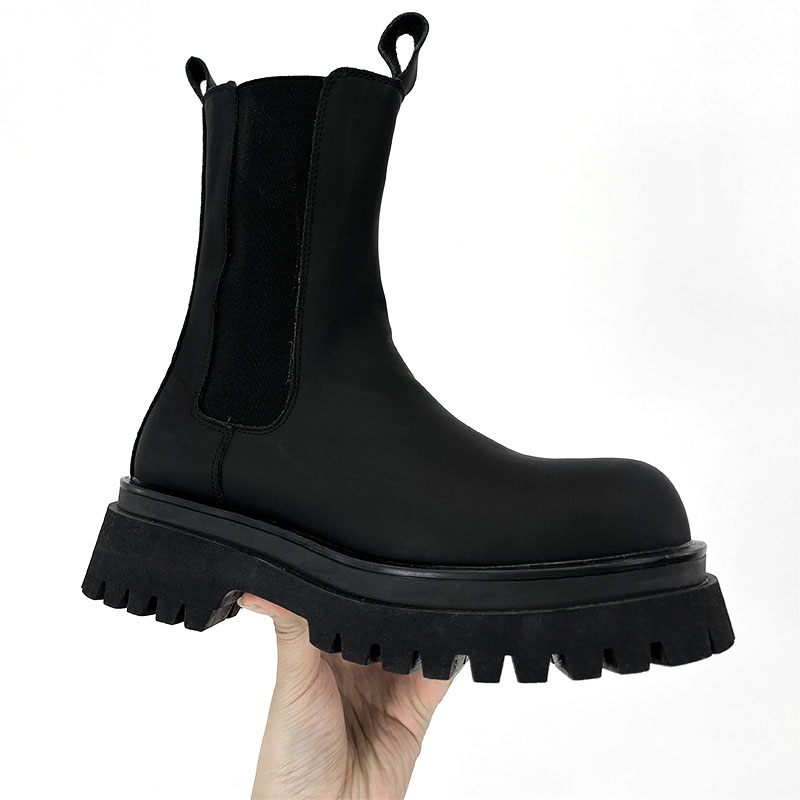 Men's Suede High-Top Chelsea Boots, Thick-Soled Martin Boots, Genuine Leather Motorcycle Boots, Trendy American Style Footwear Men's Suede High-Top Chelsea Boots, Thick-Soled Martin Boots, Genuine Leather Motorcycle Boots, Trendy American Style Footwear