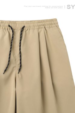 Men's Summer Solid Color Minimalist Loose Shorts - Casual Trendy Five-Point Work Pants for a Stylish Look