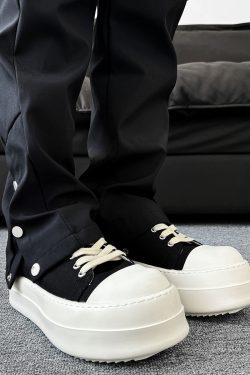 Men's Thick-Soled Canvas Shoes, High Street Sports Platform Derby Sneakers, Commuting Style for Couples, Height-Increasing Design