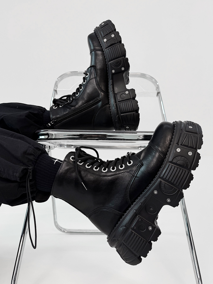 Men's Thick-Soled Cosplay Martin Boots with Side Zipper, Height-Increasing Platform Knight Boots, Punk High-Top Motorcycle Shoes Men's Thick-Soled Cosplay Martin Boots with Side Zipper, Height-Increasing Platform Knight Boots, Punk High-Top Motorcycle Shoes