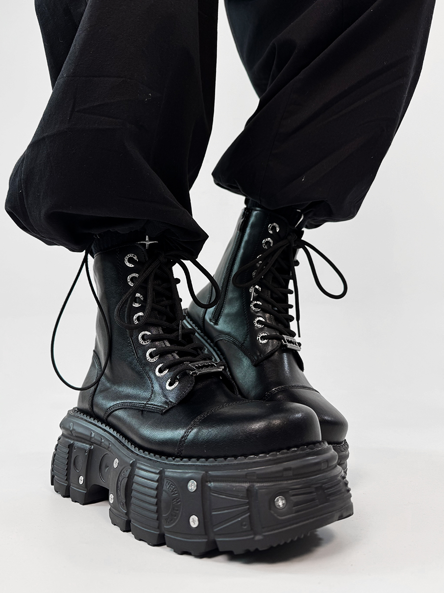 Men's Thick-Soled Cosplay Martin Boots with Side Zipper, Height-Increasing Platform Knight Boots, Punk High-Top Motorcycle Shoes Men's Thick-Soled Cosplay Martin Boots with Side Zipper, Height-Increasing Platform Knight Boots, Punk High-Top Motorcycle Shoes