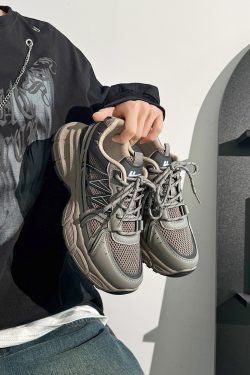 Men's Thick-Soled Dad Shoes - Retro Mesh Breathable Sports Casual Footwear for Summer, Versatile Y2K INS Trend