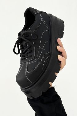 Men's Thick-Soled Derby Shoes - High-End Matte Finish, Height-Increasing Design, British Style Platform Footwear for Commuting