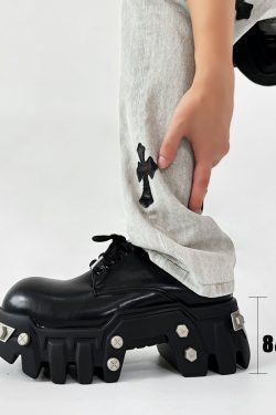 Men's Thick-Soled Derby Shoes with Elevated Height, Gear-Bottom Leather Platform Footwear, Stylish Casual Fashion