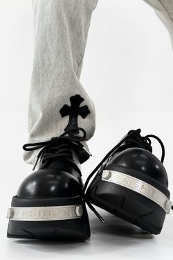 Men's Thick-Soled Derby Shoes with Elevated Height, Gear-Bottom Leather Platform Footwear, Stylish Casual Fashion