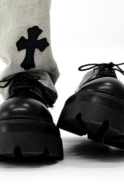 Men's Thick-Soled Height-Increasing Derby Shoes, Trendy British Style Round-Toe Leather Formal Shoes for Weddings and Events