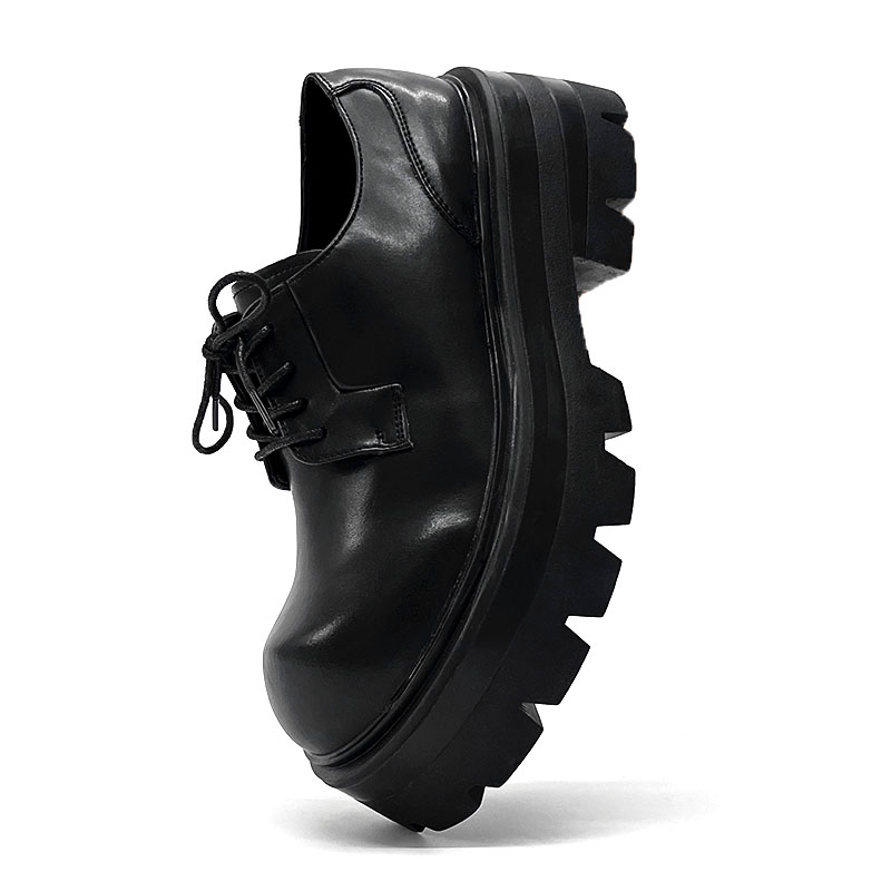 Men's Thick-Soled Height-Increasing Derby Shoes, Trendy British Style Round-Toe Leather Formal Shoes for Weddings and Events Men's Thick-Soled Height-Increasing Derby Shoes, Trendy British Style Round-Toe Leather Formal Shoes for Weddings and Events