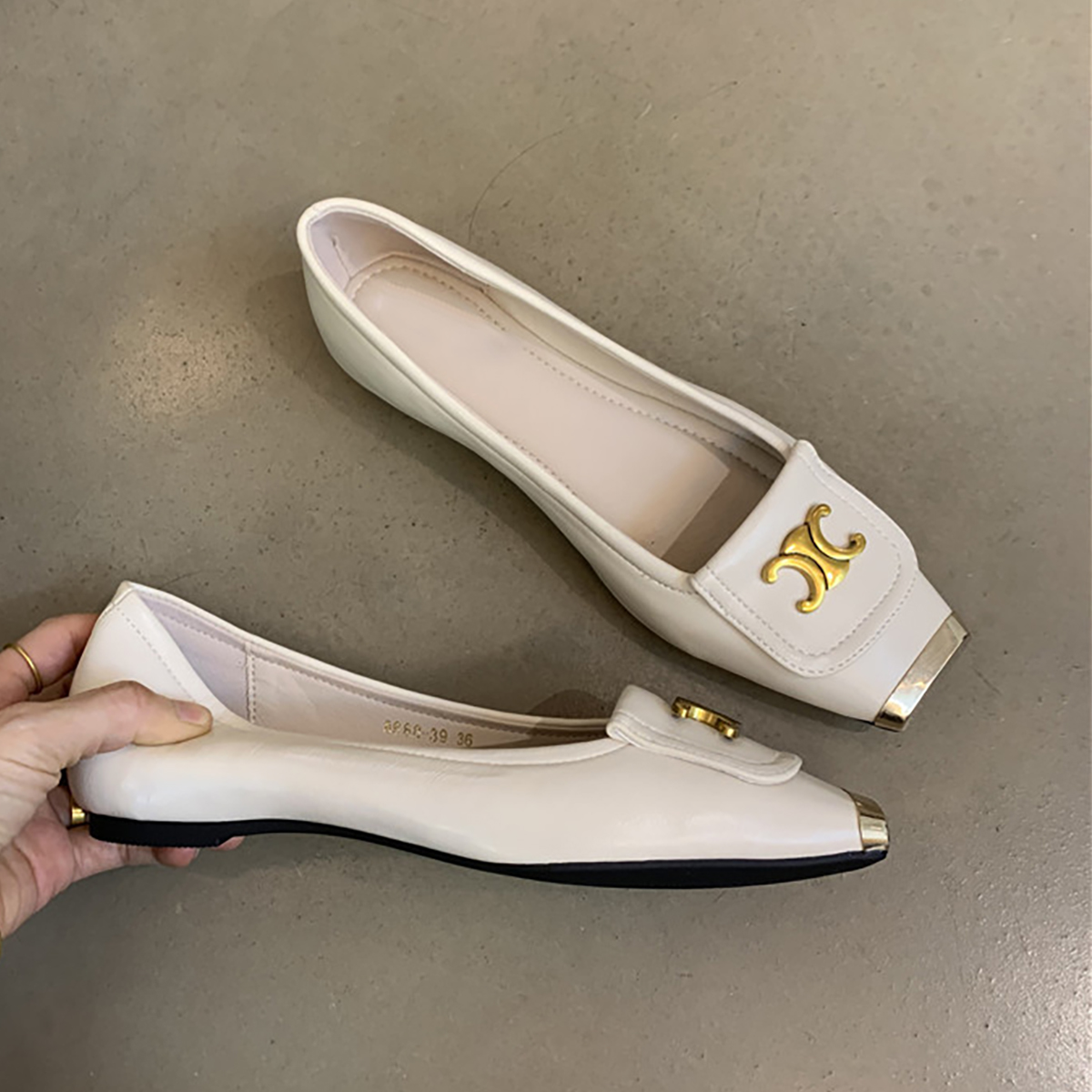 Metallic Square-Toe Sheepskin Mary Jane Shoes for Women - Elegant Flat Evening Footwear with Internal Height Increase Metallic Square-Toe Sheepskin Mary Jane Shoes for Women - Elegant Flat Evening Footwear with Internal Height Increase