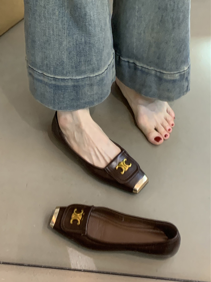 Metallic Square-Toe Sheepskin Mary Jane Shoes for Women - Elegant Flat Evening Footwear with Internal Height Increase Metallic Square-Toe Sheepskin Mary Jane Shoes for Women - Elegant Flat Evening Footwear with Internal Height Increase