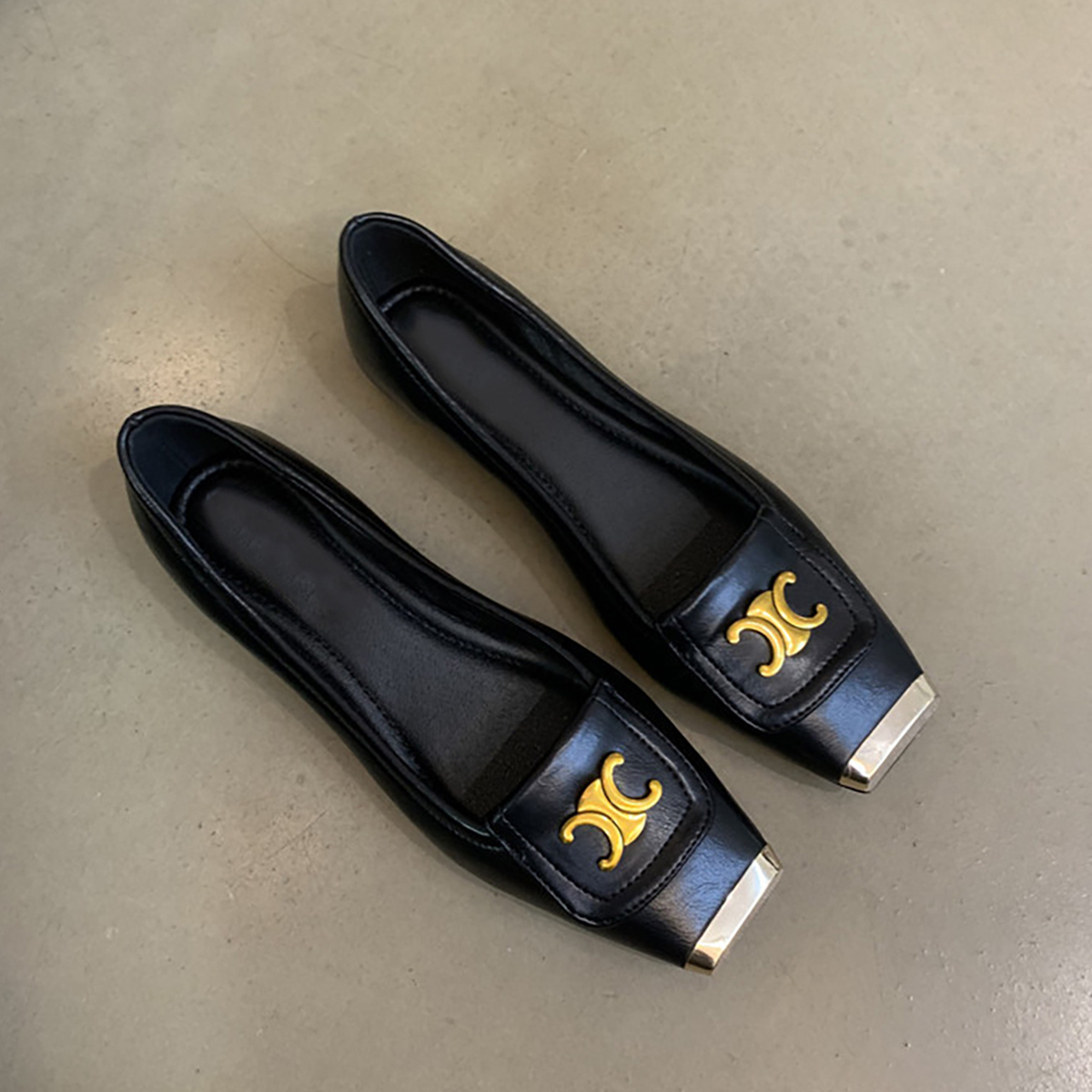 Metallic Square-Toe Sheepskin Mary Jane Shoes for Women - Elegant Flat Evening Footwear with Internal Height Increase Metallic Square-Toe Sheepskin Mary Jane Shoes for Women - Elegant Flat Evening Footwear with Internal Height Increase