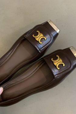 Metallic Square-Toe Sheepskin Mary Jane Shoes for Women - Elegant Flat Evening Footwear with Internal Height Increase