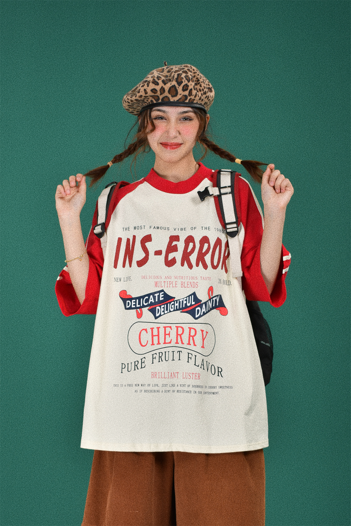 Mid-Century American Retro High Neck Sports T-Shirt - Loose Fit Unisex Summer Trendy Top