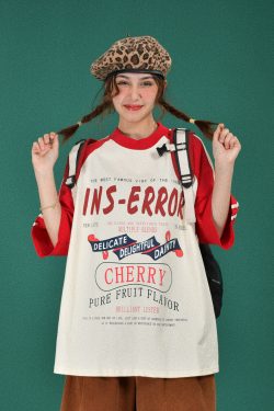 Mid-Century American Retro High Neck Sports T-Shirt - Loose Fit Unisex Summer Trendy Top