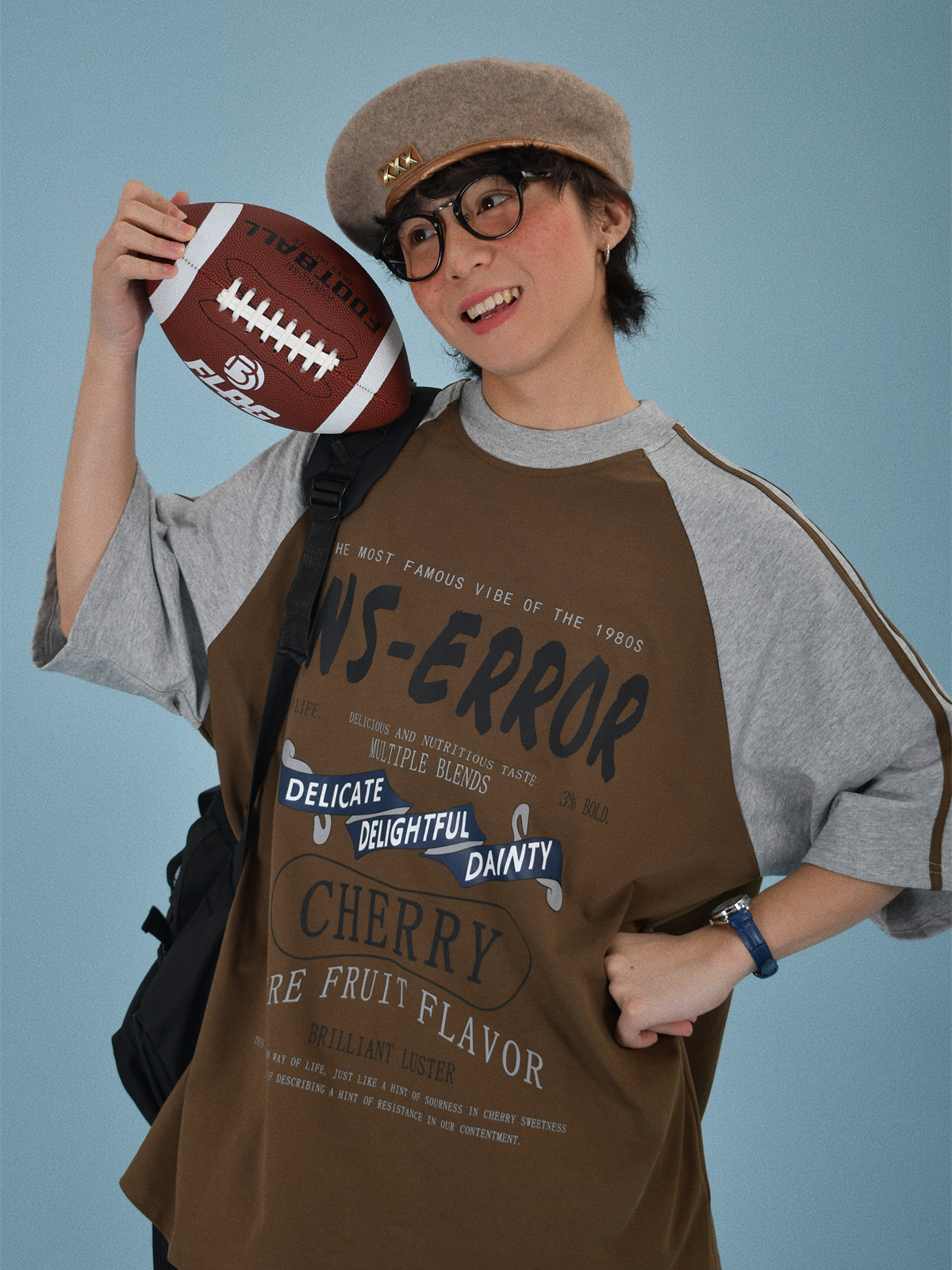 Mid-Century American Retro High Neck Sports T-Shirt - Loose Fit Unisex Summer Trendy Top Mid-Century American Retro High Neck Sports T-Shirt - Loose Fit Unisex Summer Trendy Top