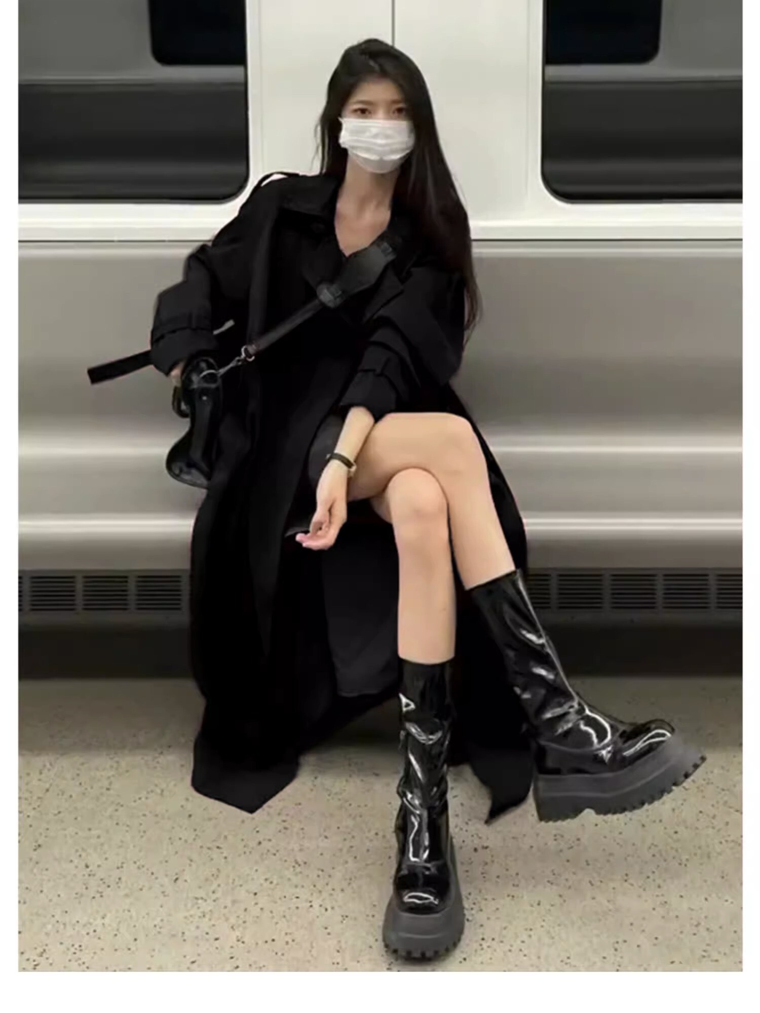 Mid-Length British Style Trench Coat for Women - Casual Spring Autumn 2024 Fashion, Petite Fit, Trendy Outerwear Mid-Length British Style Trench Coat for Women - Casual Spring Autumn 2024 Fashion, Petite Fit, Trendy Outerwear