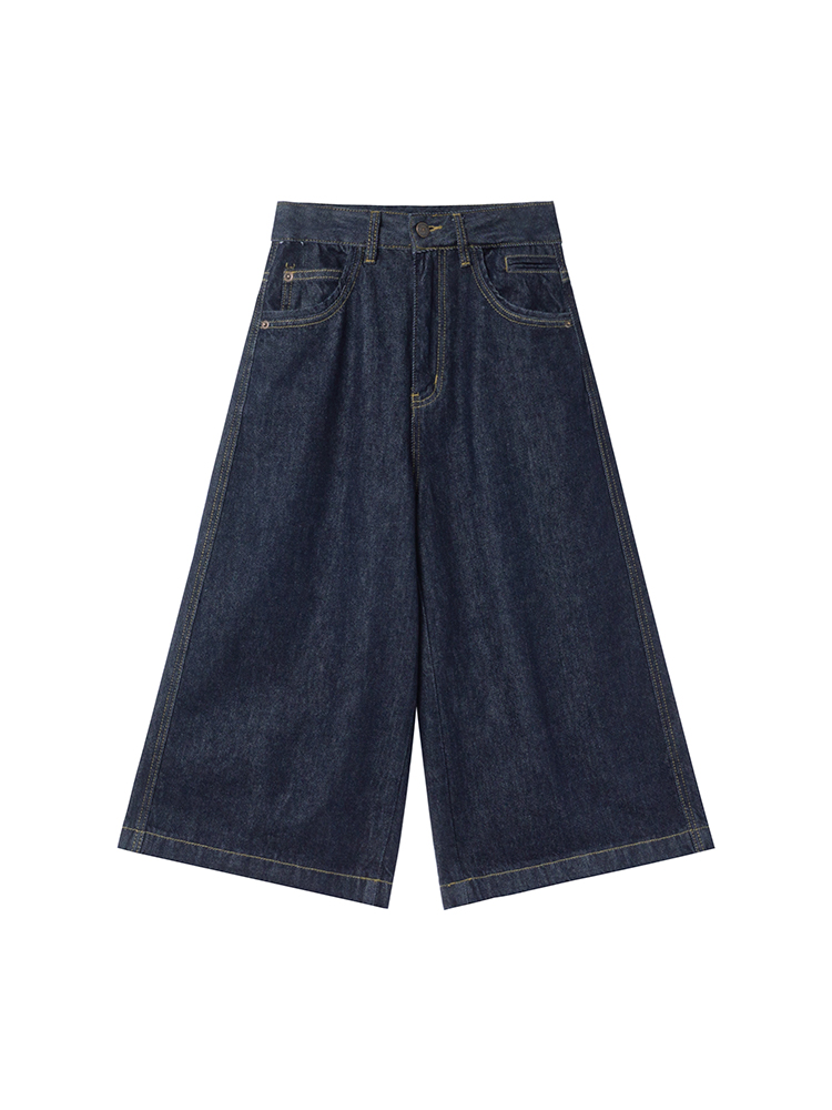 Mid-Low Waist Loose Straight Wide-Leg Denim Pants for Women - Original Color, 8-Point, Spring 2025 Fashion Mid-Low Waist Loose Straight Wide-Leg Denim Pants for Women - Original Color, 8-Point, Spring 2025 Fashion