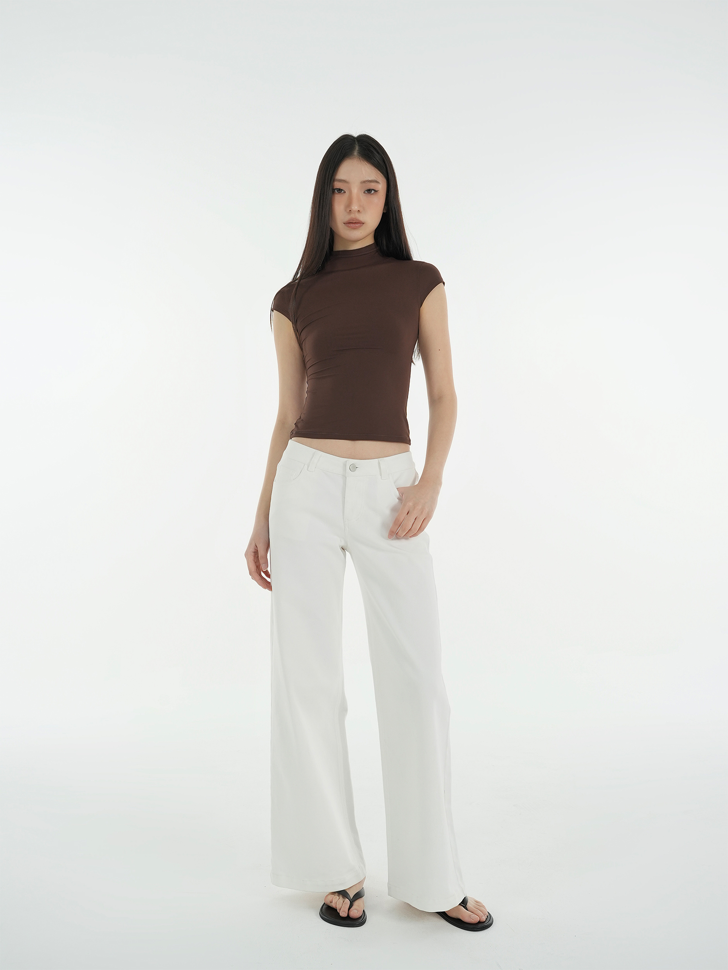 Mid-Low Waist Straight Leg Wide-Leg Stretchy White Jeans for Women - Trendy Y2K Style Denim Pants Mid-Low Waist Straight Leg Wide-Leg Stretchy White Jeans for Women - Trendy Y2K Style Denim Pants